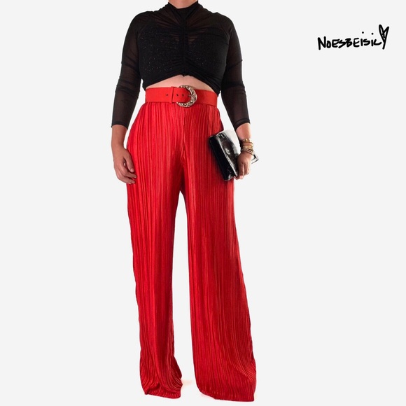 In The Style Pants - Tammy Hembrow Crinkle Palazzo Trousers NWT